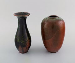 Paul Dressler for Grotenburg, Germany, Two Vases in Glazed Stoneware, 1940s