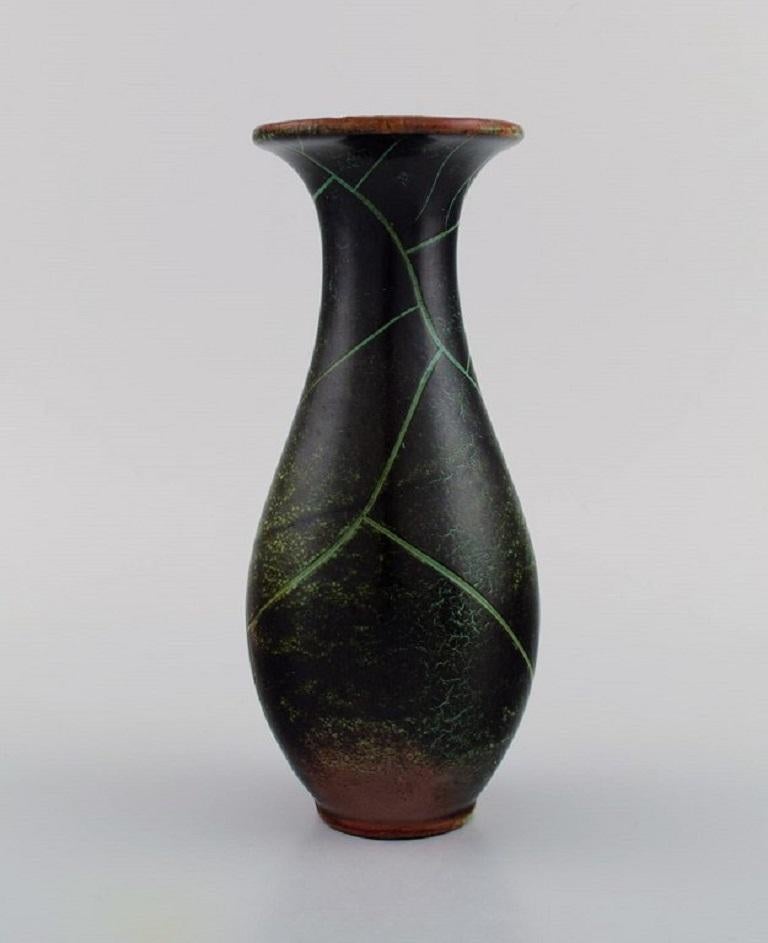 Zwei Vasen aus glasiertem Steingut von Paul Dressler für Grotenburg, Deutschland, 1940er Jahre (Moderne) im Angebot