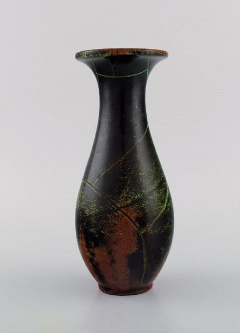 Modern Paul Dressler for Grotenburg, Germany, Two Vases in Glazed Stoneware, 1940s For Sale