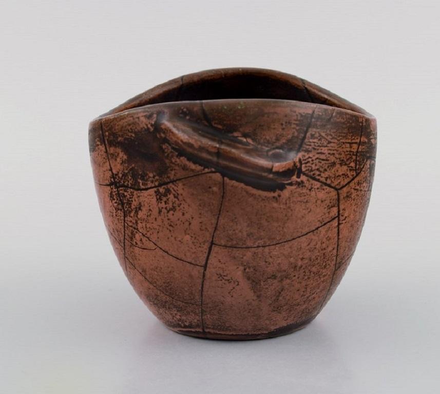 Metà XX secolo Paul Dressler per Grotenburg, Germania, Due vasi in gres smaltato, anni '40 in vendita
