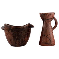 Paul Dressler for Grotenburg, Germany, Two Vases in Glazed Stoneware, 1940s