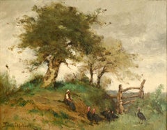 Paysanne sous un arbre — Paul Désiré Trouillebert