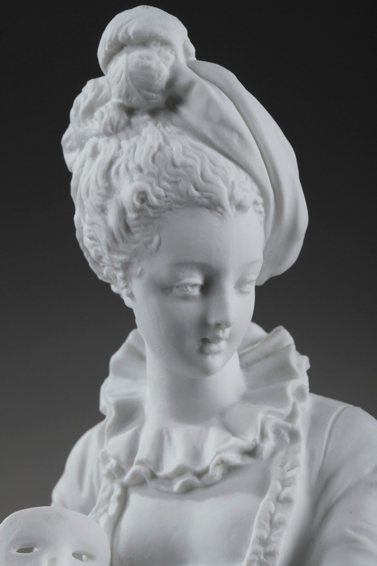 Paul Duboy, Statua di bisquit Giovane ragazza in abito da ballo in vendita 3