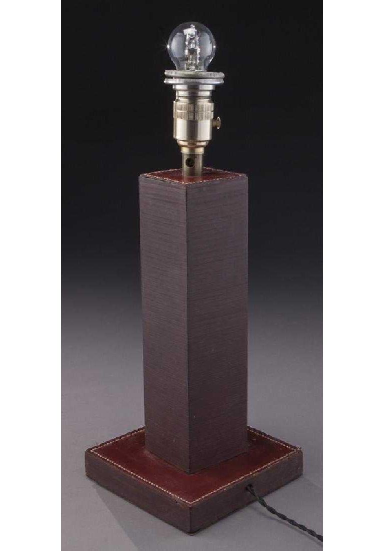 Paul Dupre-Lafon for Hermes Paris Leather Desk Set and Table Lamp, circa 1940 1