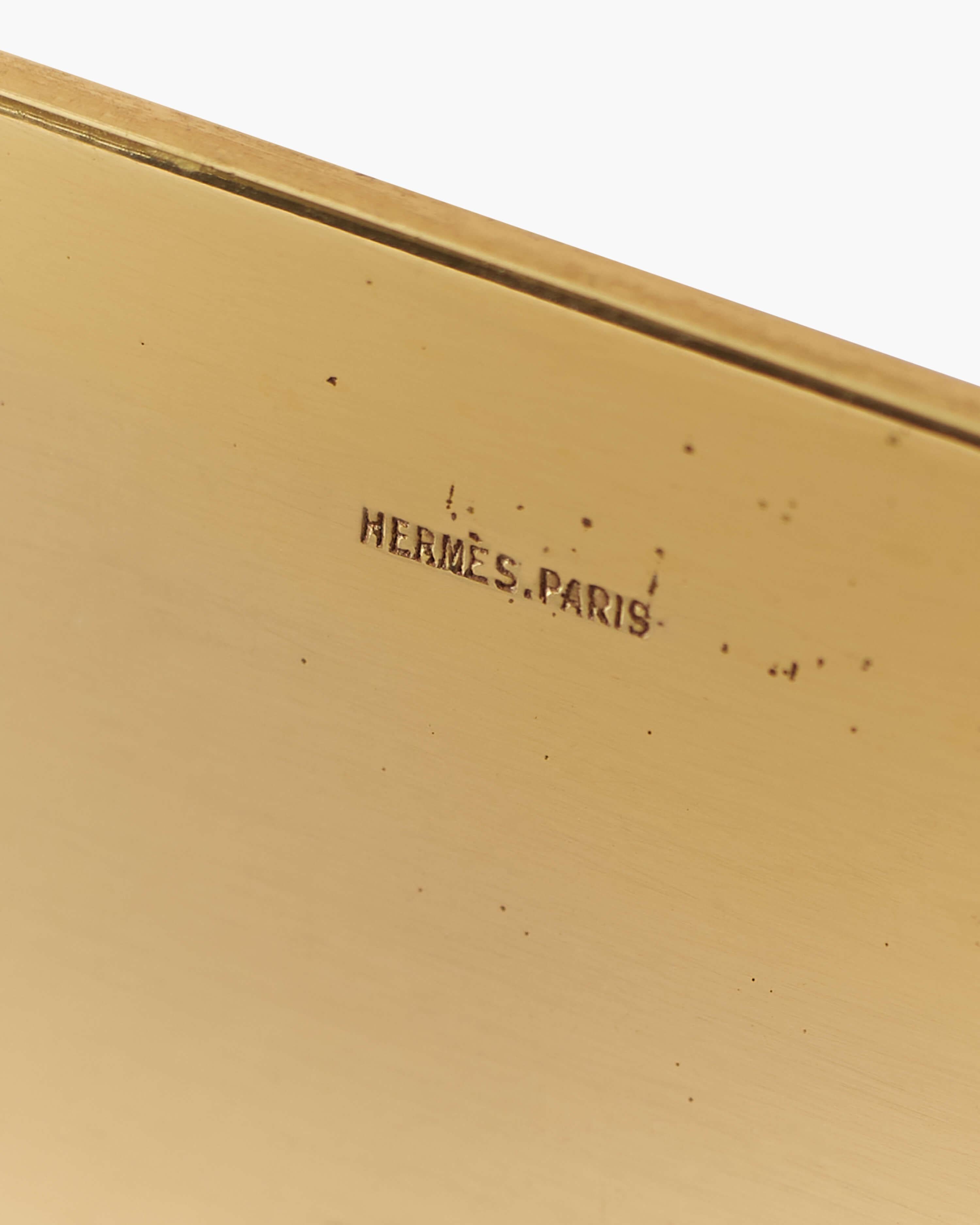 Paul Dupré-Lafon Rechteckige Zigarettenschachtel für Hermès aus Signaturleder, 1945 im Zustand „Gut“ im Angebot in Cheyenne, WY