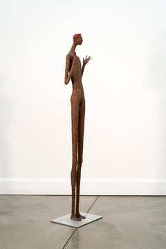 Ernest - expressive, texturée, masculine, figurative, sculpture en papier mâché