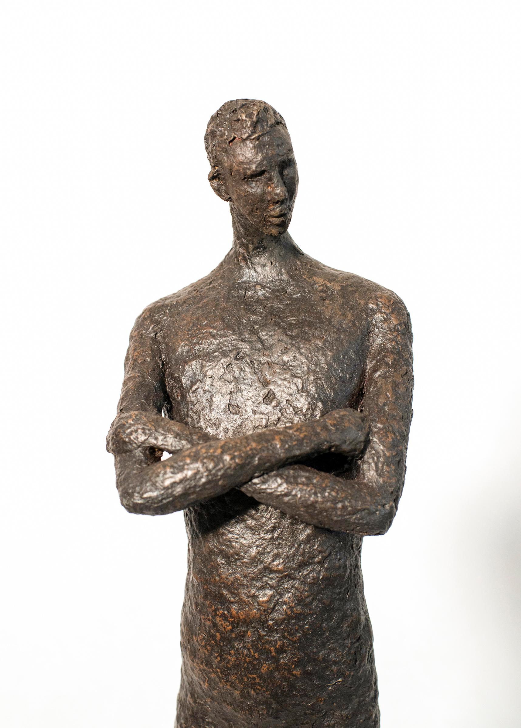 Norbert - zeitgenössisch,  figurativ, männlich, Skulptur aus Pappmaché und Draht – Sculpture von Paul Duval