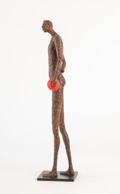 Victor with Red Ball: Contemporary Figurative Sculpture