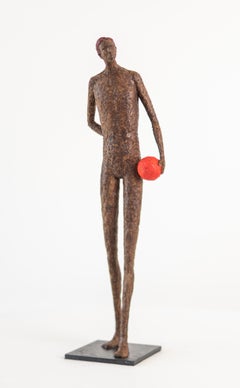 Victor with Red Ball: Contemporary Figurative Sculpture