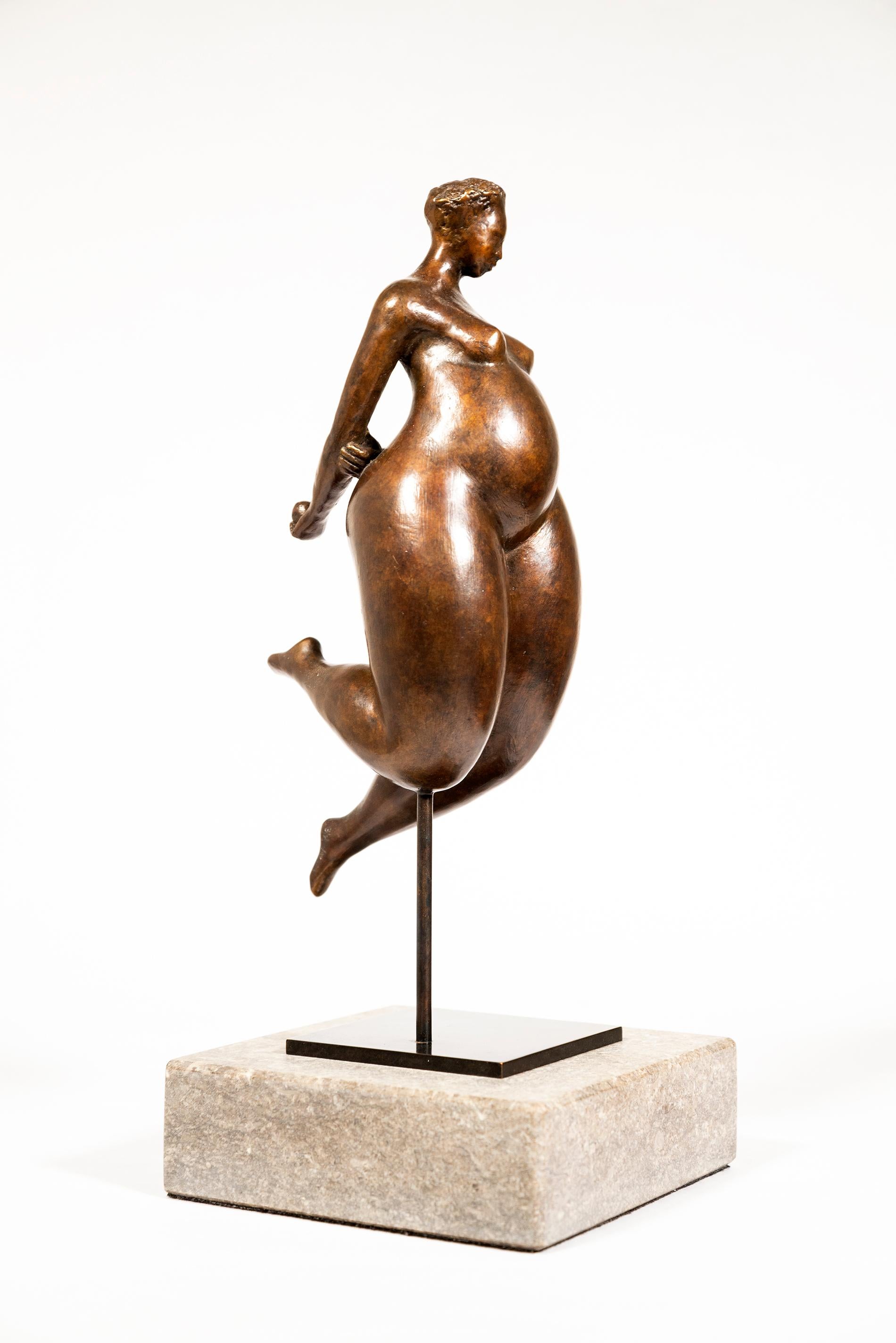Zaliatou 3/8 - female, figurative, nude, expressive, modern, bronze sculpture - Contemporary Sculpture by Paul Duval