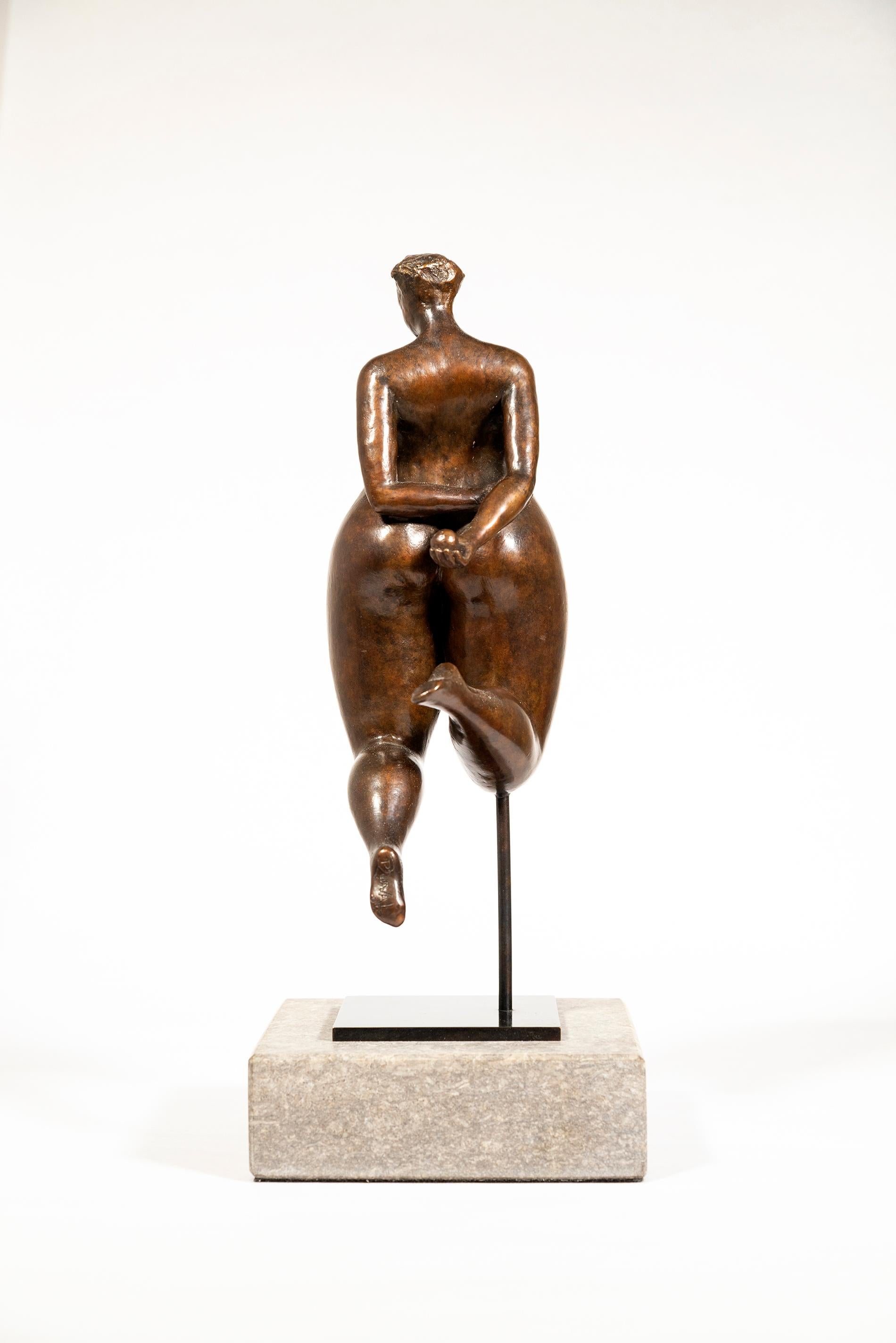 Zaliatou 3/8 - female, figurative, nude, expressive, modern, bronze sculpture For Sale 1