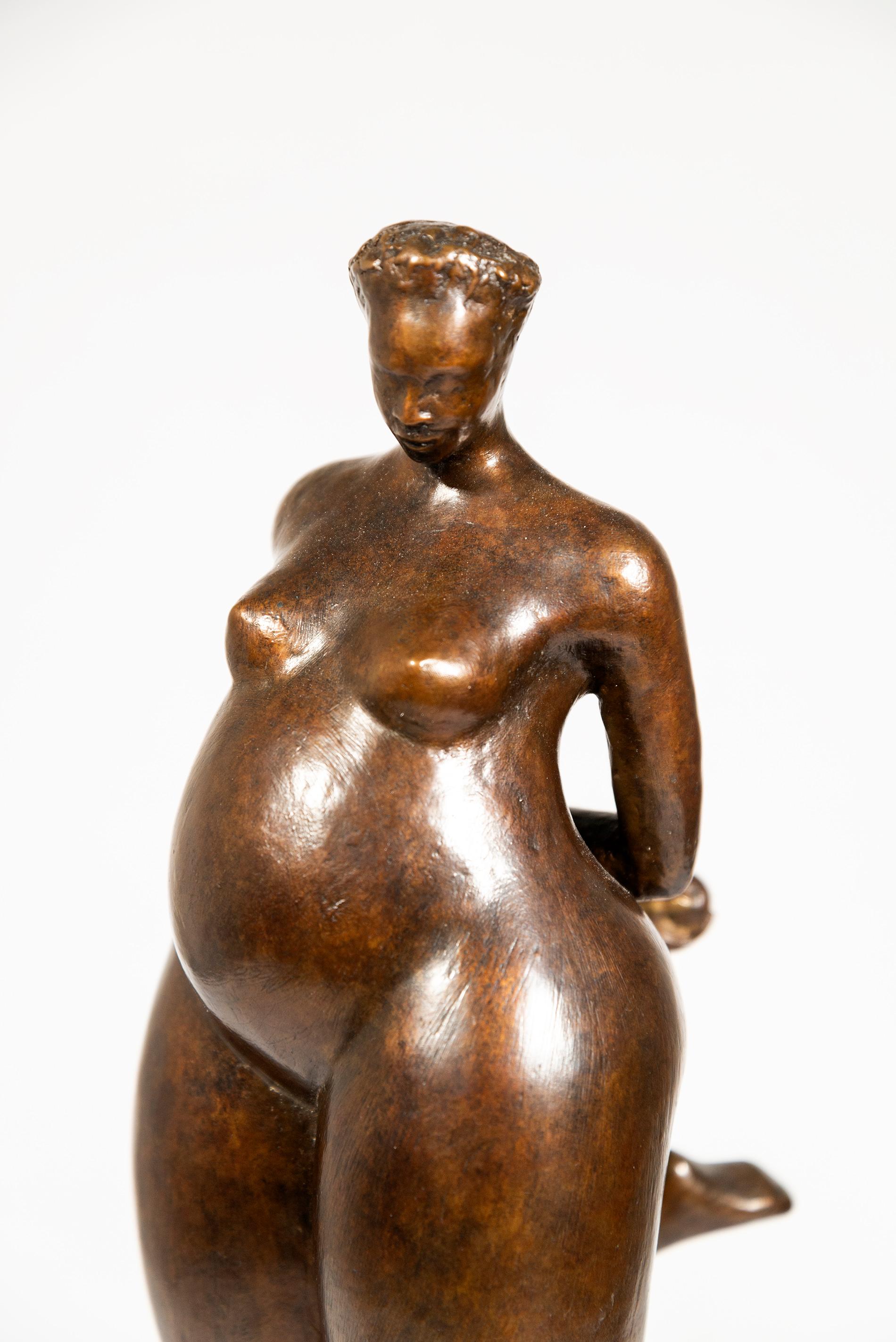 Zaliatou 3/8 - female, figurative, nude, expressive, modern, bronze sculpture For Sale 3