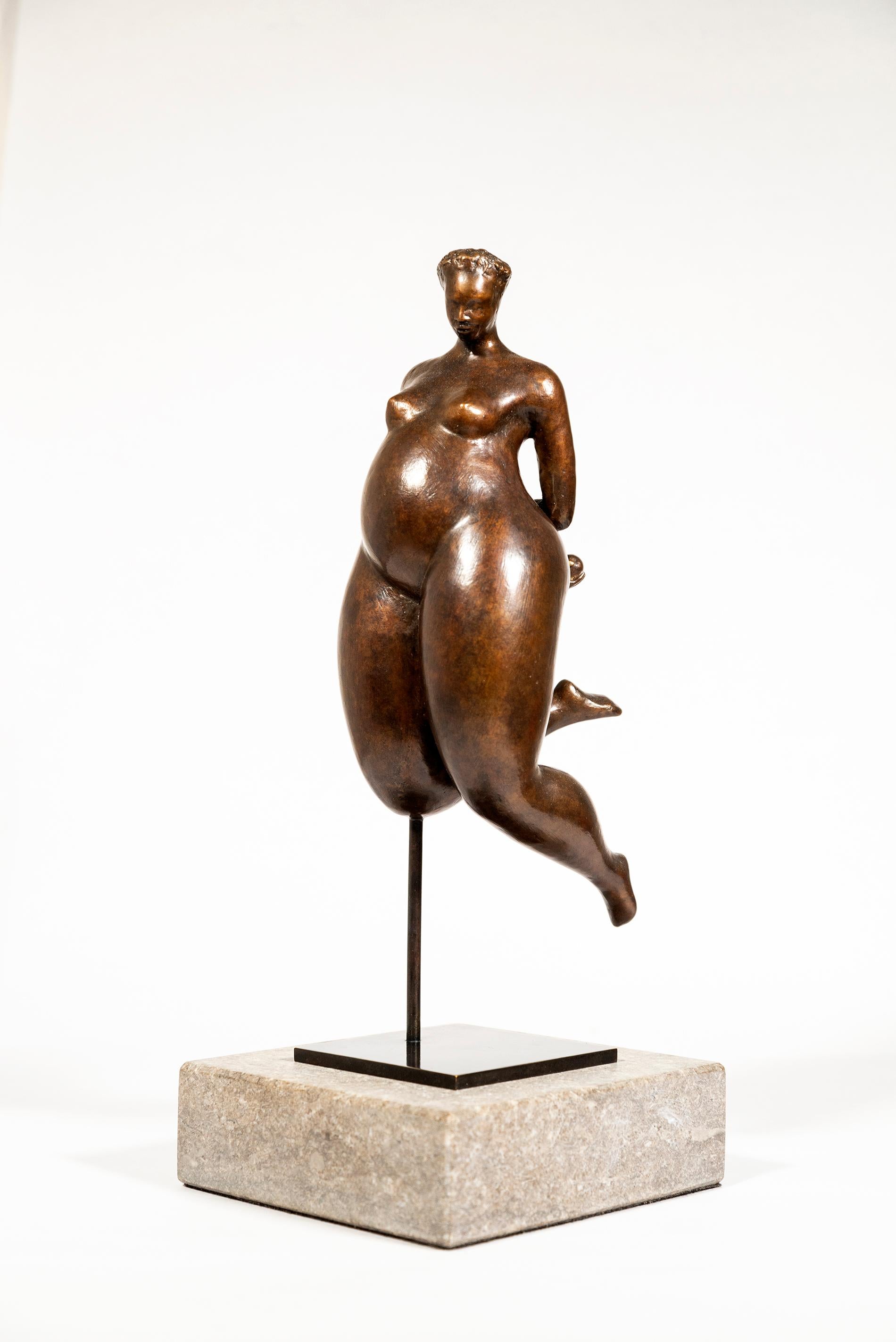 Zaliatou 3/8 - female, figurative, nude, expressive, modern, bronze sculpture - Sculpture by Paul Duval