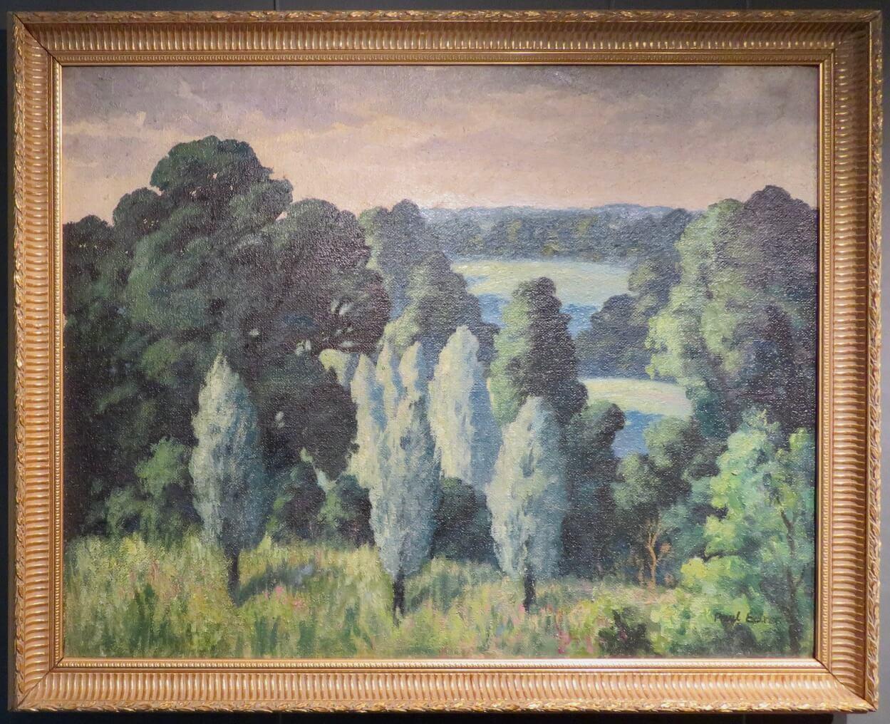 ARTIST: Paul Earee (1888-1968) British

TITLE: “Sudbury Suffolk”

SIGNED: lower right

MEDIUM: oil on canvas

SIZE: 101cm x 81cm inc frame

CONDITION: excellent

DETAIL: As Frederick Percy Eary, he was born at Sudbury, Suffolk on 16 July 1888, son
