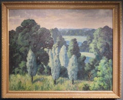 Großes postimpressionistisches Ölgemälde SUDBURY SUFFOLK von Paul Earee aus der Mitte des Jahrhunderts