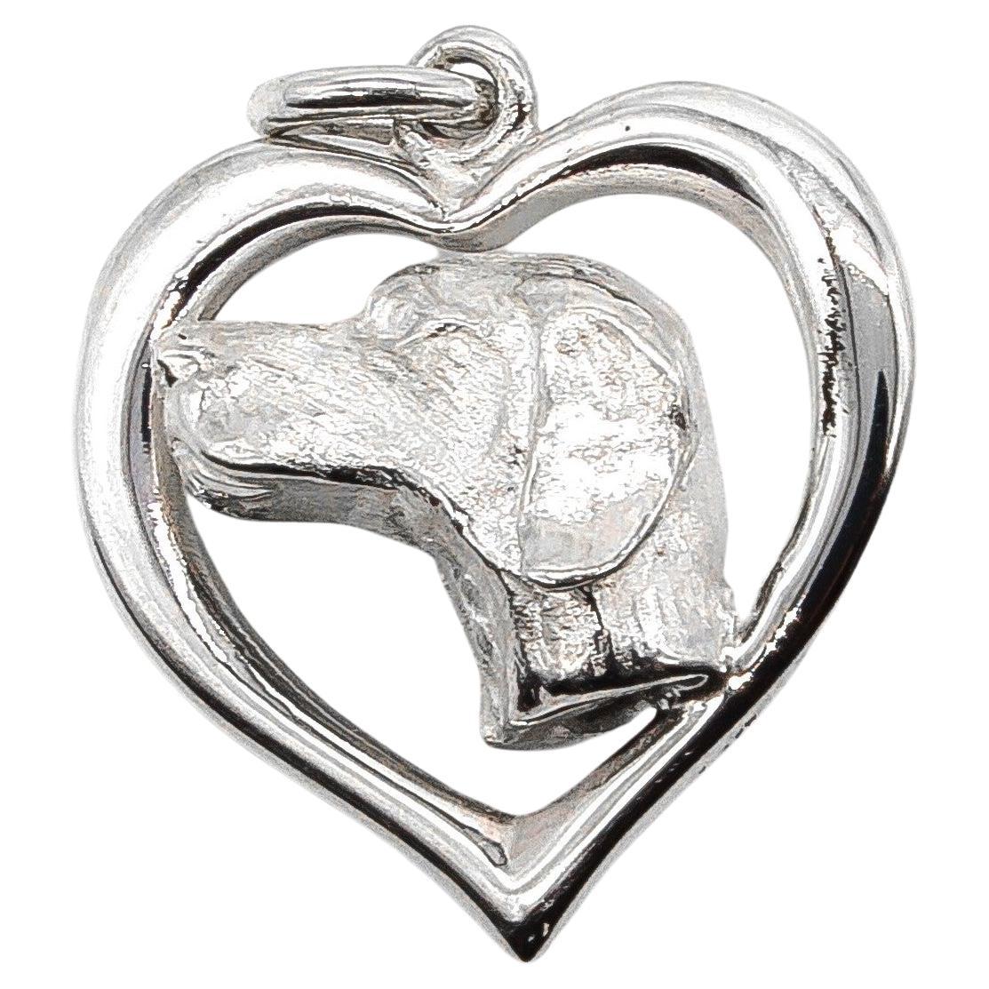 Male Doberman Dog Sculpture in Silver For Sale at 1stDibs silver
