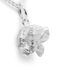 Paul Eaton 'England' Pendant Sterling Silver Miniature Spaniel Dog Head