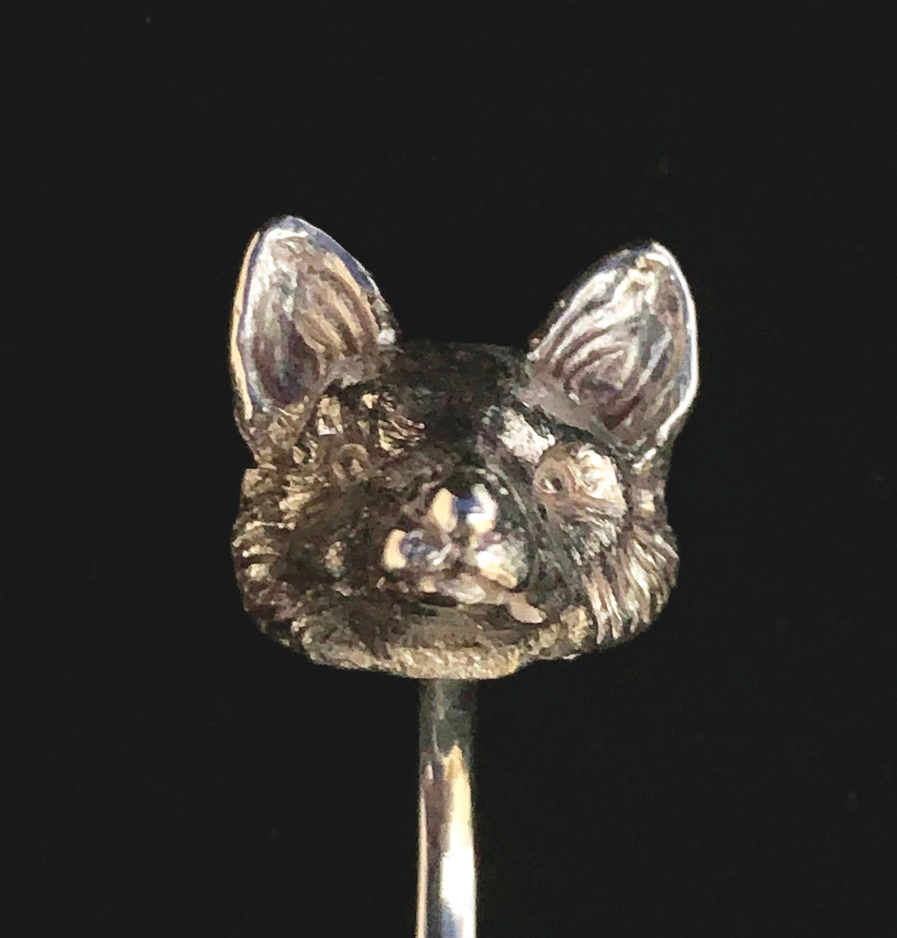 Paul Eaton Original Sterling Silver Miniature Fox Sculptures in Cufflinks In New Condition For Sale In Charleston, SC