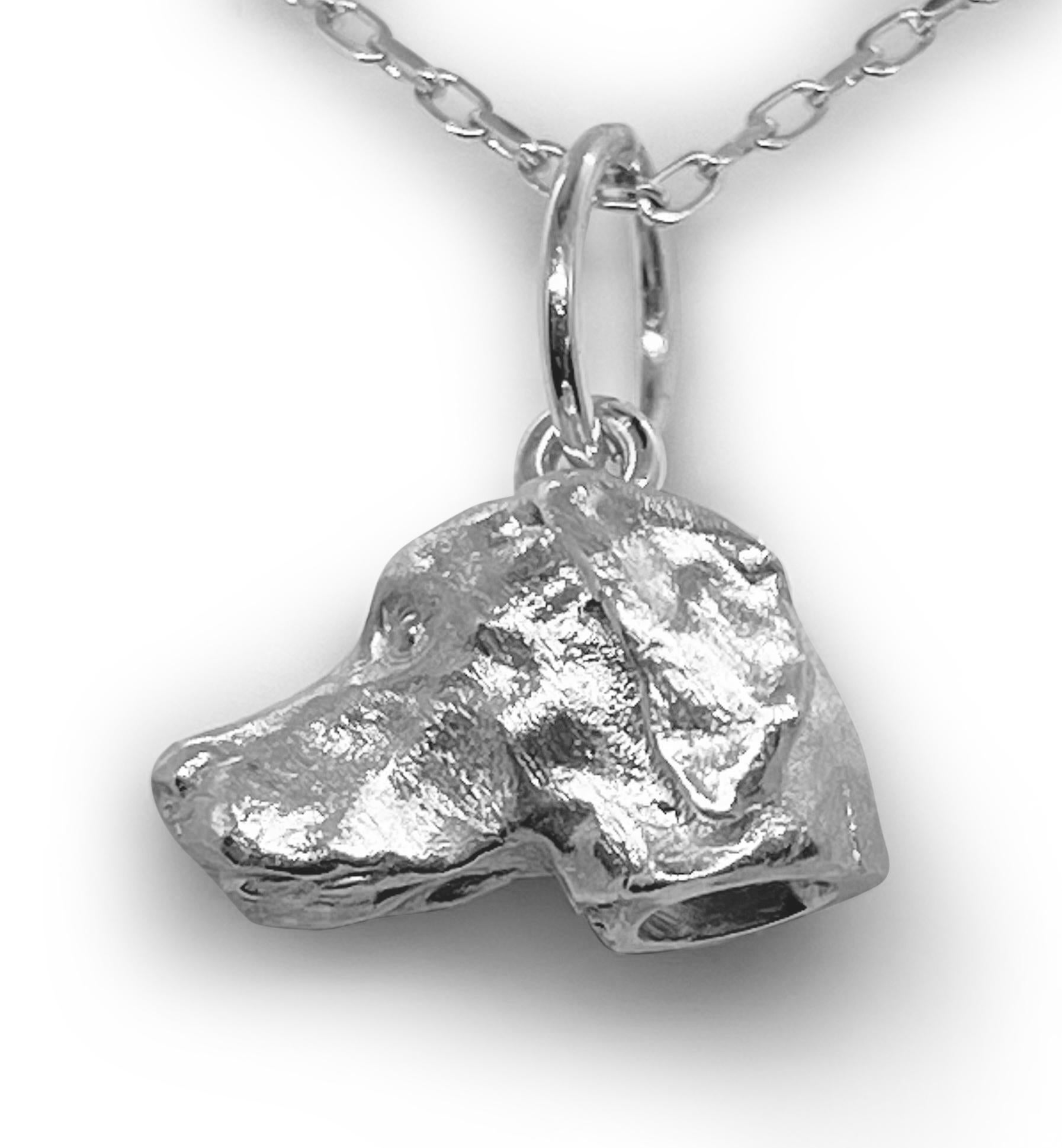 Donna Paul Eaton Pointer inglese scolpito - Charm o ciondolo in argento Sterling in vendita