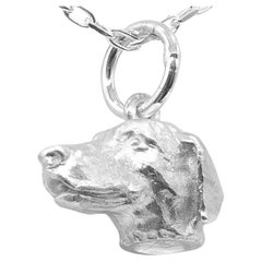Paul Eaton Sculpted English Pointer Sterling Silver Charm or Pendant