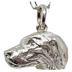 Paul Eaton Sculpted Miniature Labrador Kopf in Sterling Silber Charme oder Anhänger 