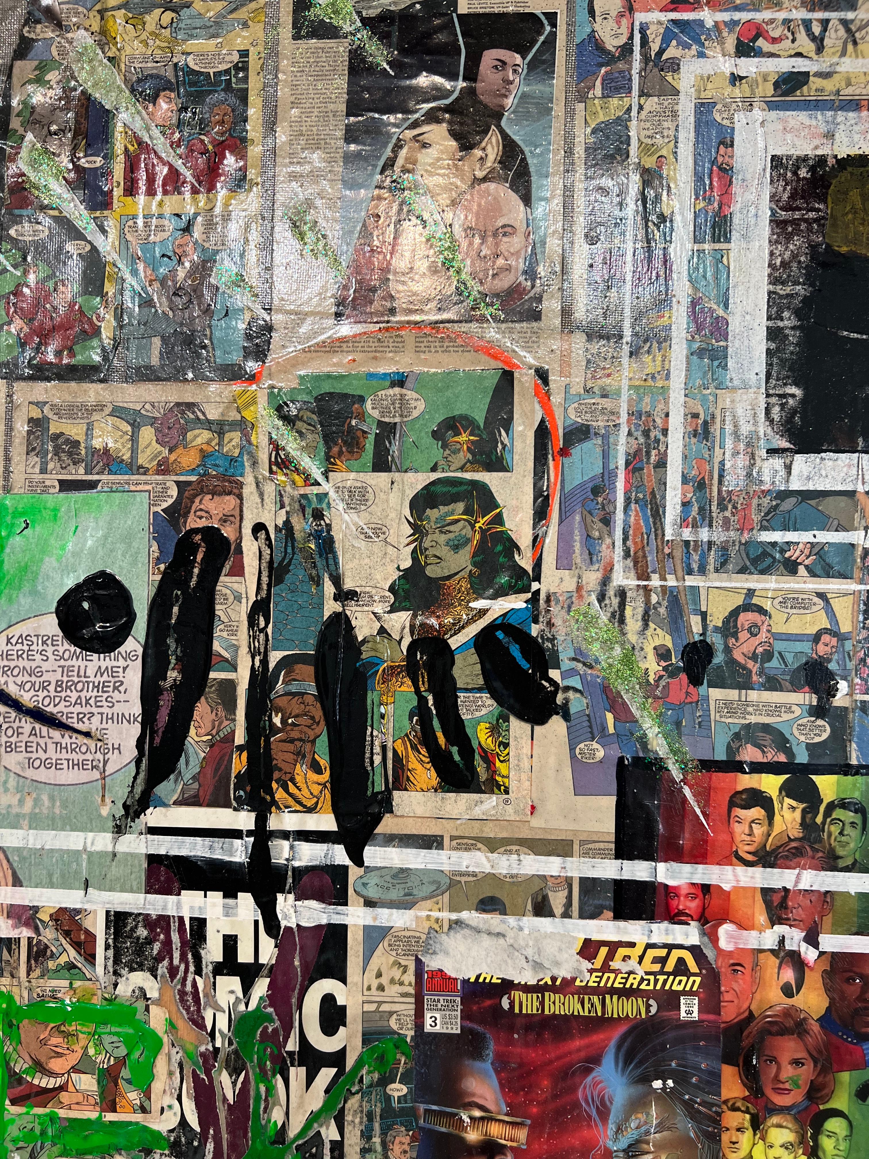 Vintage-Comics und Mischtechnik auf Platte

Paul Ecke ist ein Maler in der Mitte seiner Laufbahn, der zeitgenössische nicht-figurative und figurative Werke auf Leinwand und Tafel malt. Seine Werke sind eine Verschmelzung von Farbe, Textur und