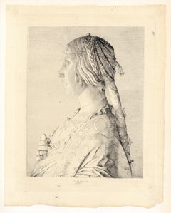 "Buste de femme" etching