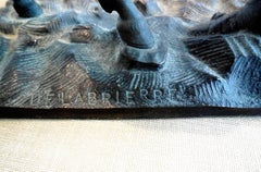 Sculpture déco française de chevaux de course