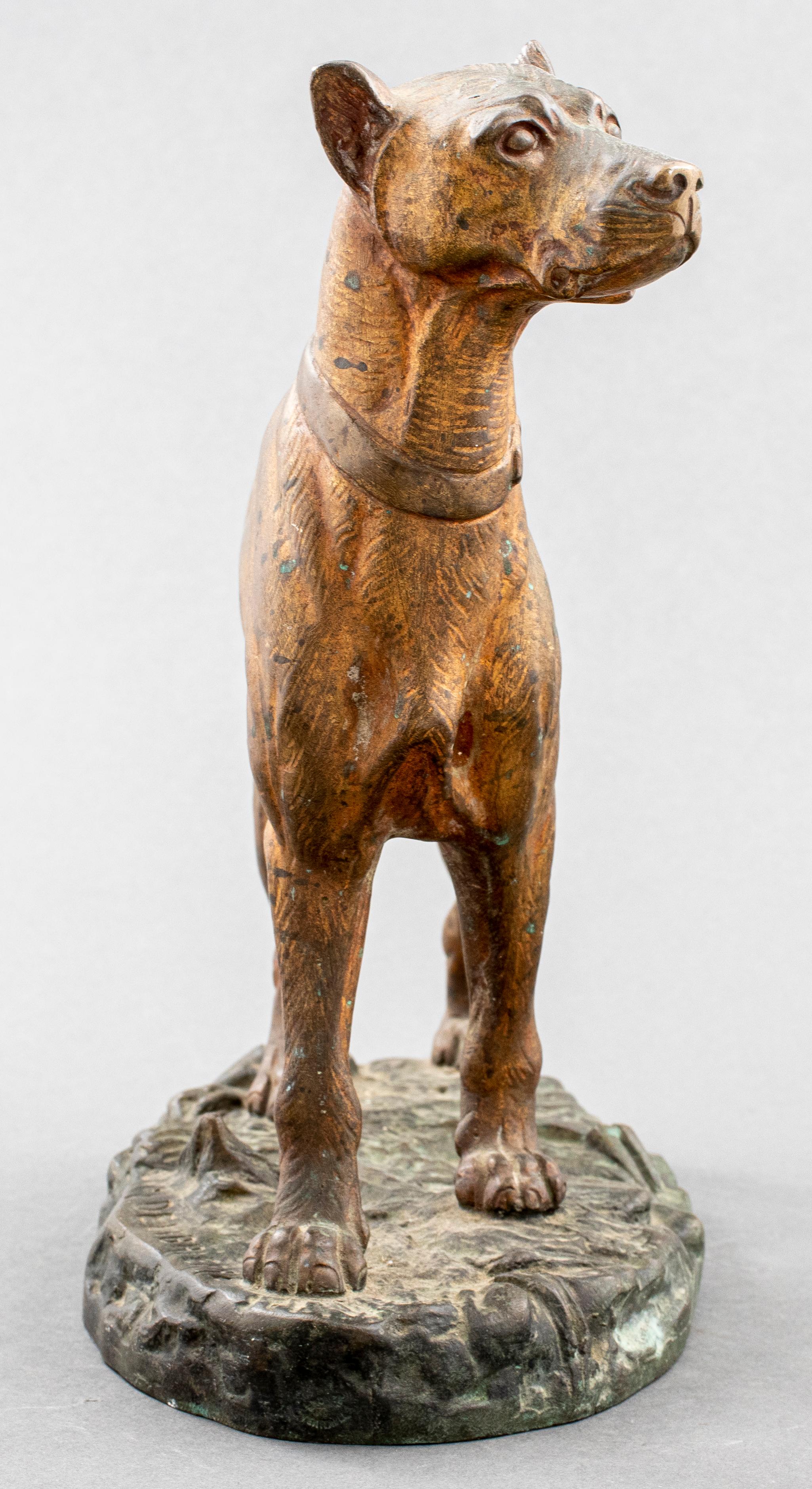 Paul-Édouard Delabrièrre Signierter Hund aus Bronze im Angebot 1