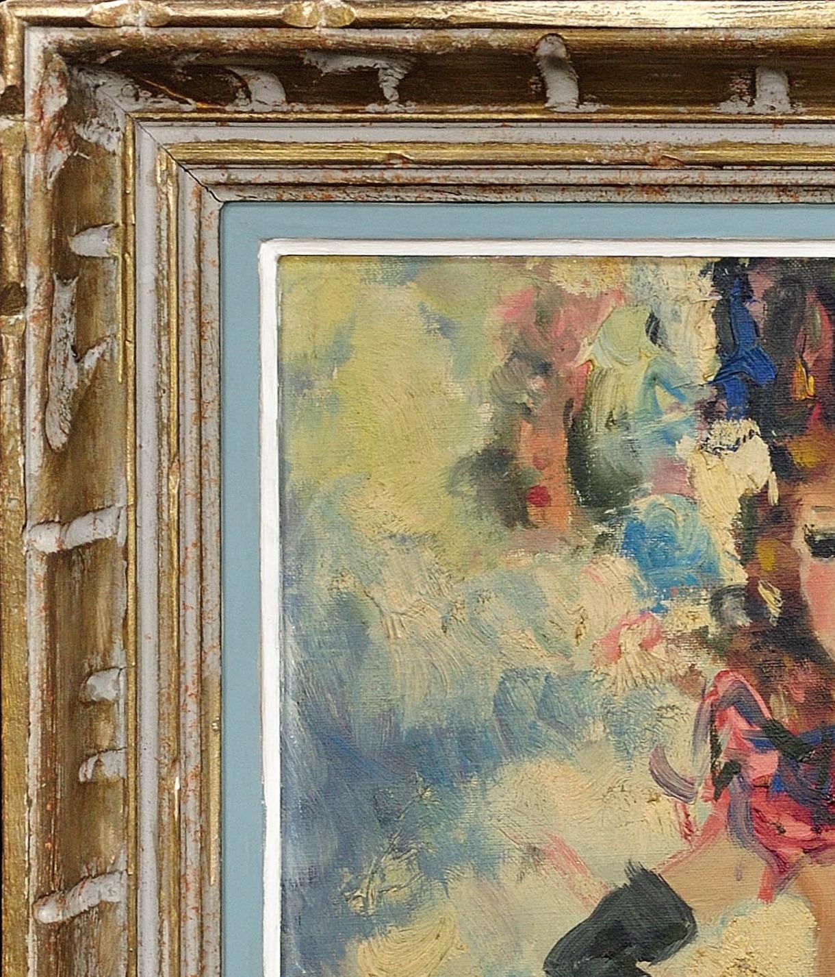 Danseuse De Cabaret A Framed 1920s French Oil Painting Dancing And Excitement For Sale 17