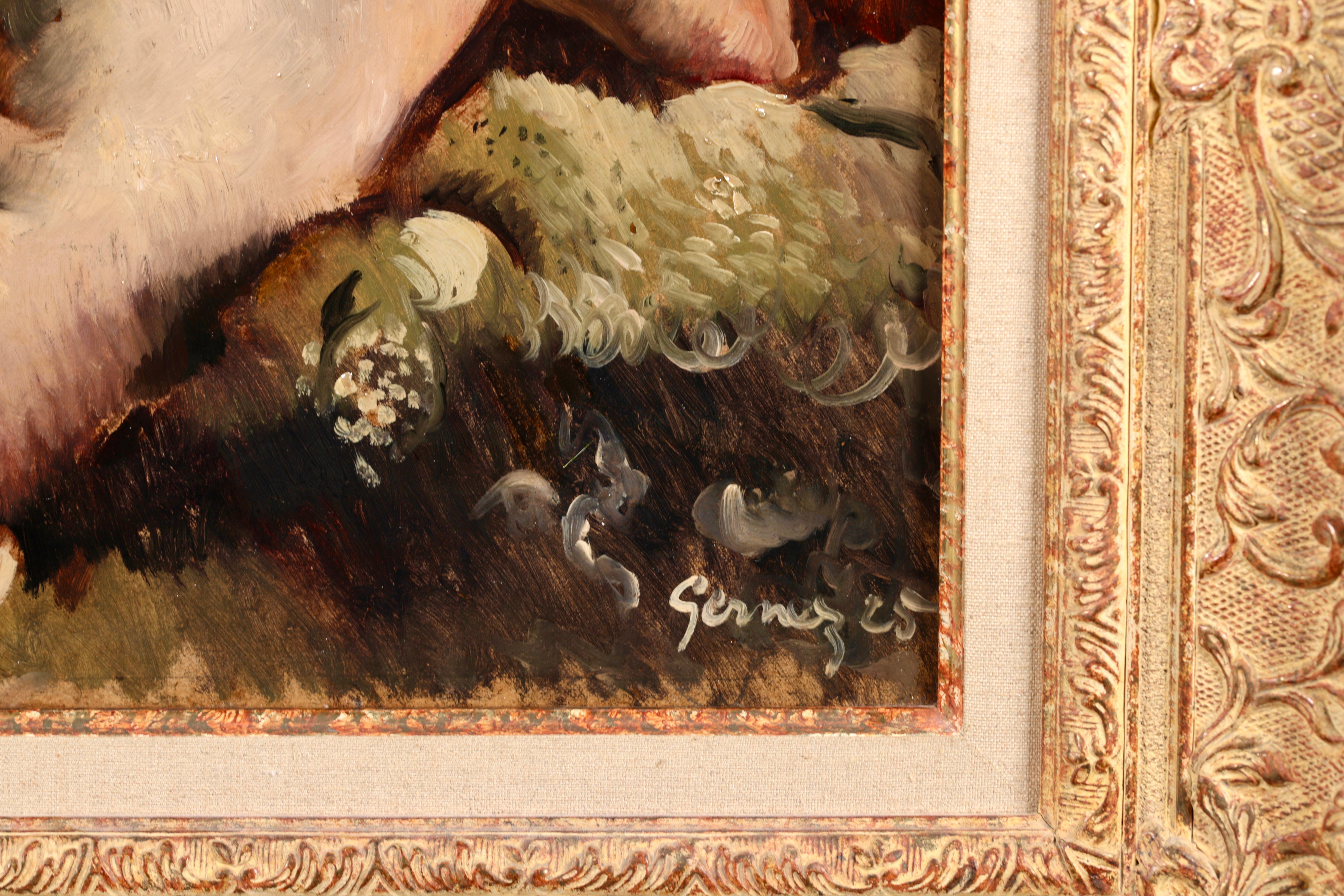 Nu Allonge - Post Impressionist Nude Oil Painting by Paul Elie Gernez For Sale 4