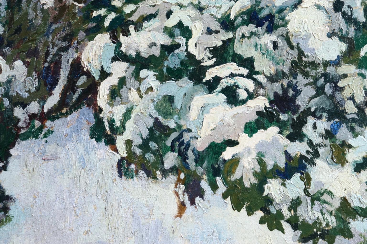 Effet de Neige - Post Impressionist Winter Landscape Oil Painting by Paul Gernez 6