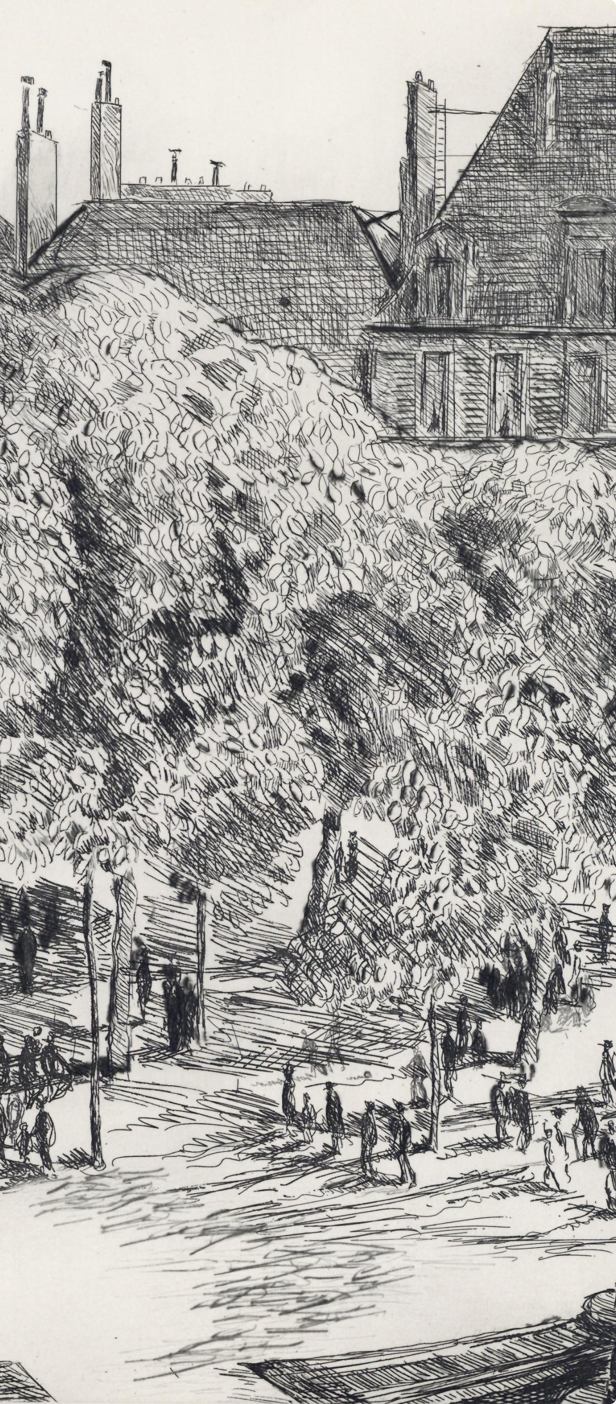 Placement Des Vosges, A La gloire à Paris, Georges Dufrénoy - Modern Print by Paul-Élie Gernez