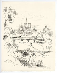 Original-Radierung „Seine, berceau de Paris“
