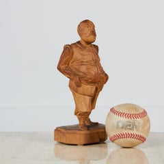 Paul-Emile Caron Style Wood Carving of a Man