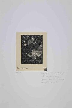 Le Cerisier  - Woodcut by Paul Emile Colin - 1902