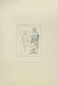 Figures - dessin de Paul Emile Colin - 1916