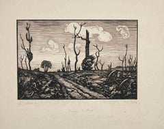 La Bataille - Xilografía de Paul Emile Colin - Mediados del siglo XX
