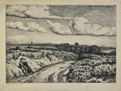 Landscape - Etching by Paul Emile Colin - Mid-20th Century