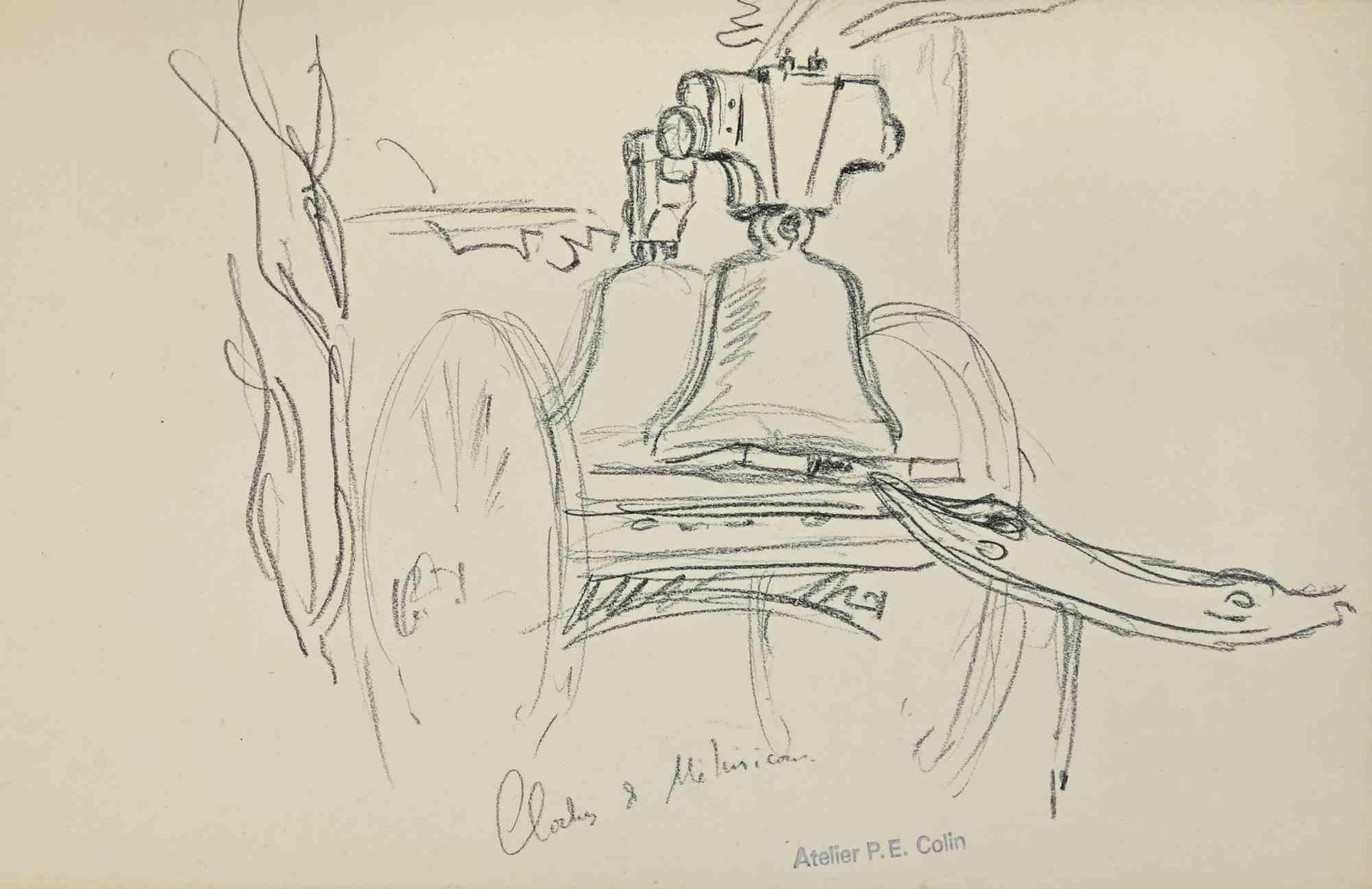 The Bells is a drawing realized by Paul Emile Colin in the early 20th Century.

Carbon Pencil on ivory-colored paper

Stamped on the lower.

Good conditions with slight foxing.

The artwork is realized through deft expressive strokes.