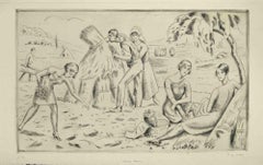 The Harvest - Etching by Paul Emile Colin - 1930s