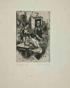 The Letter - Etching by Paul Emile Colin - 1930s