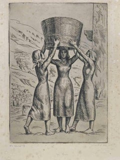 Women - Etching by Paul Emile Colin - Mid-20th Century