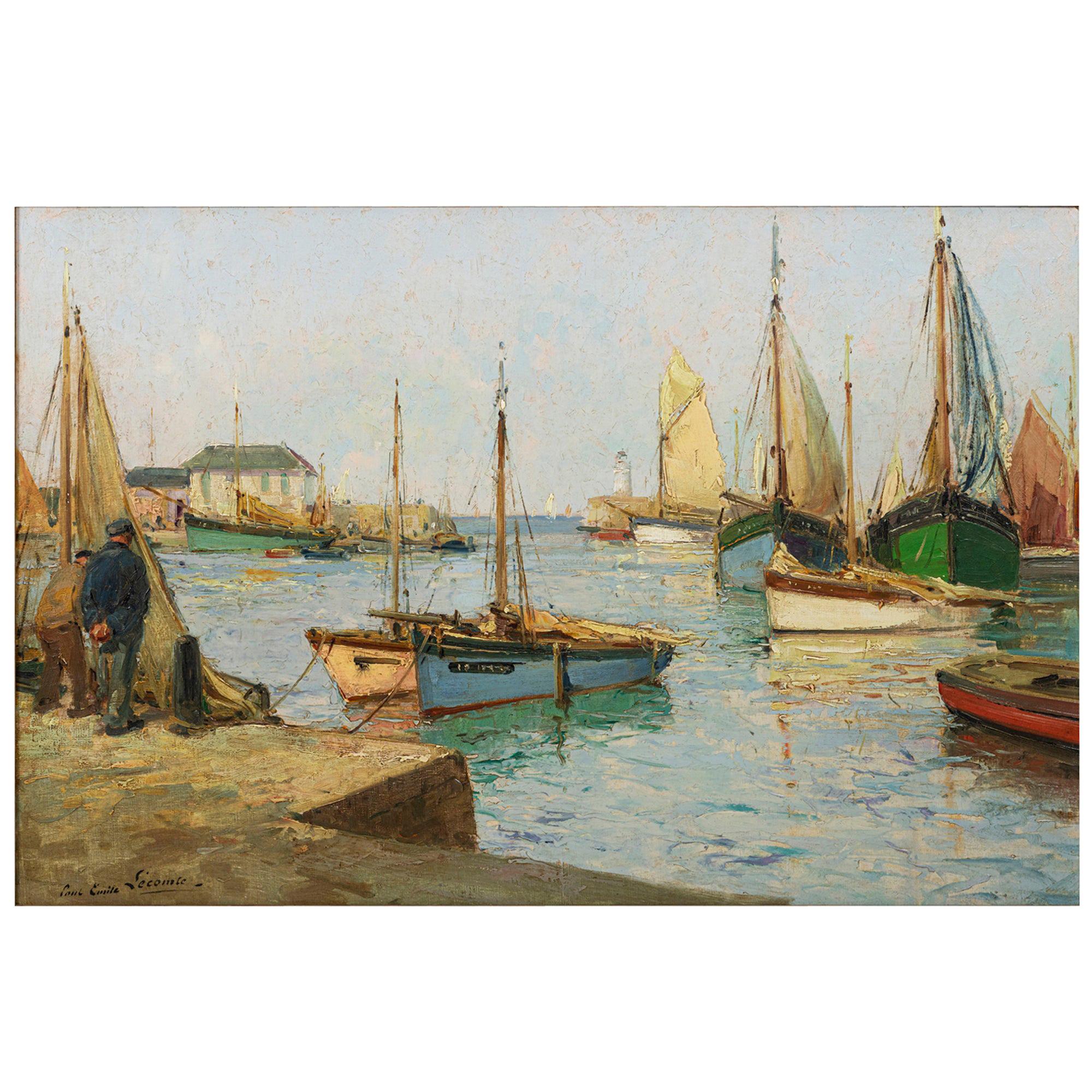 Paul Emile Lecomte 1877-1950 Oil on Canvas, "High Tide"