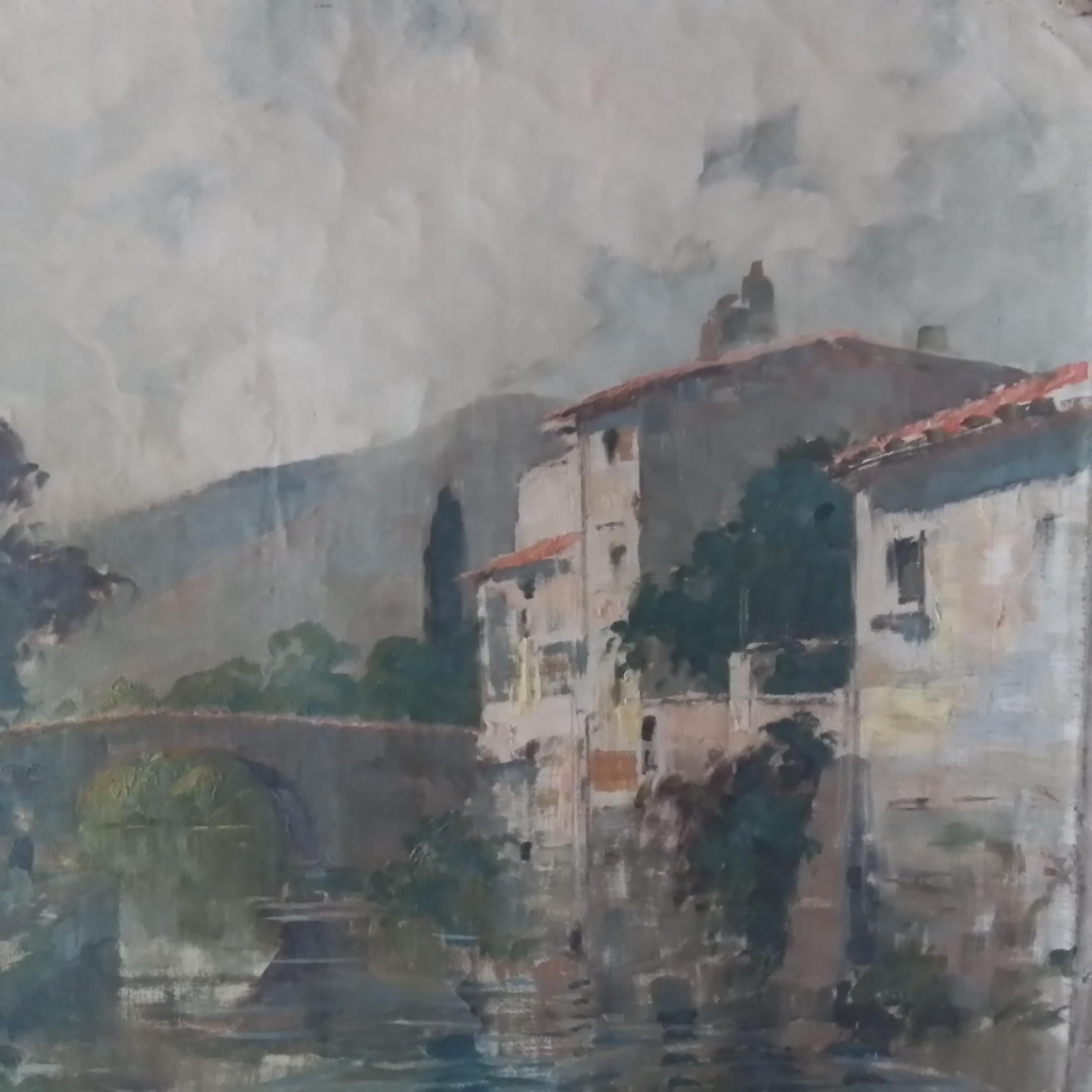 Quadro d'arte francese d'epoca di Paul Emile Lecomte - Olio su tela, firmato in vendita 1