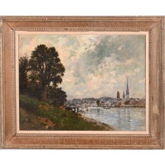 LECOMTE Paul-Emile " Vue de la ville de Rouen "