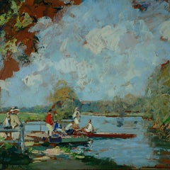 French Impressionist painting of Nautical Pleasures