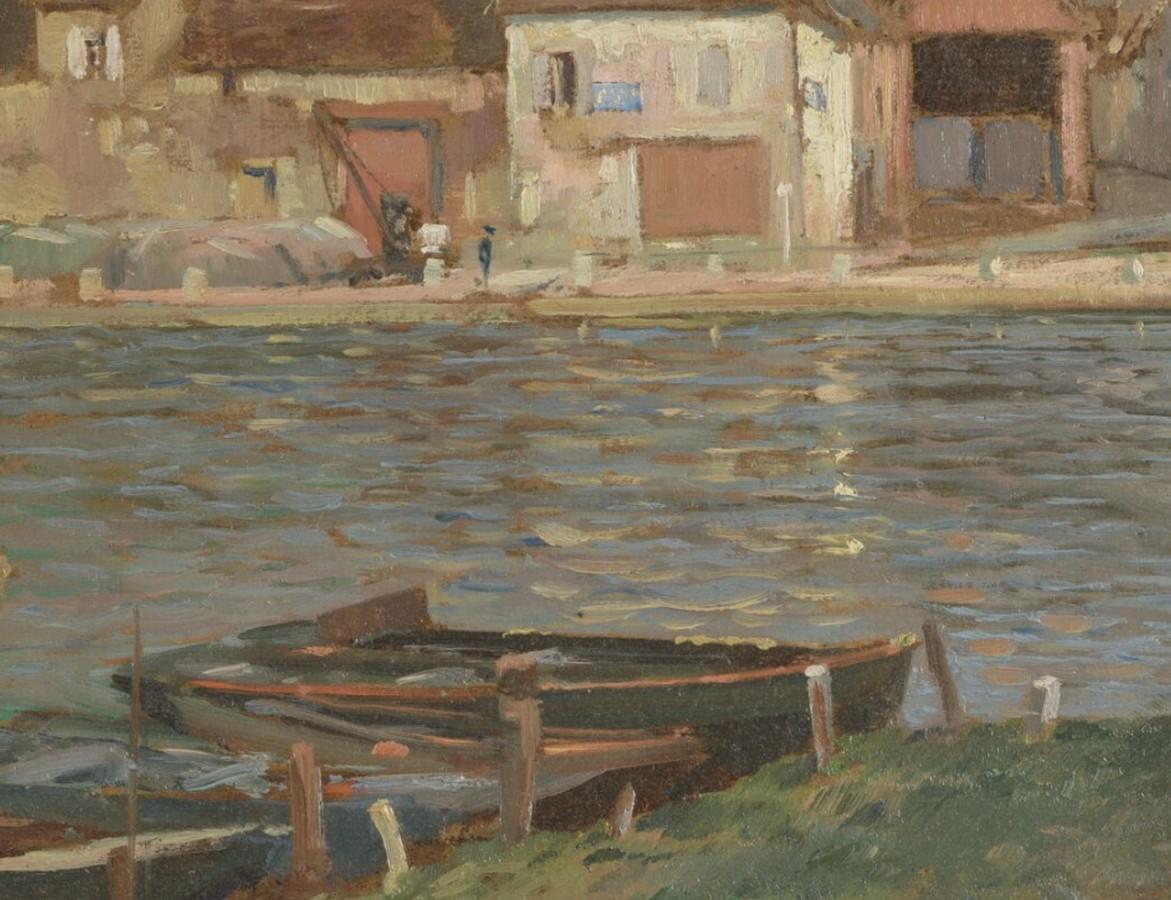 Paul Emile Lecomte (1877-1950)  A River, oil painting signed 1