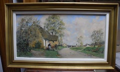 Paul Emile Lecomte (1877-1950)  Paysage avec une ferme, huile sur toile signée