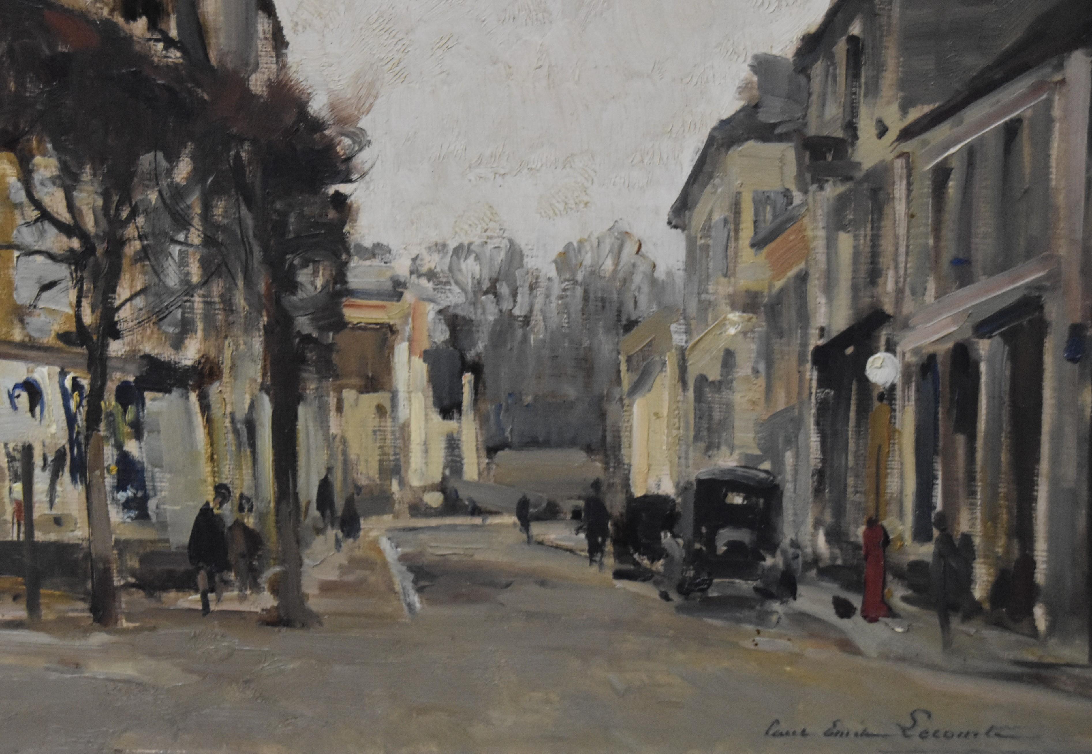 Paul Emile Lecomte (1877-1950)
Rue de France, Melun
Signed on the lower right
Oil on wood panel
37.5 x 46 cm 
Framed  53.5 x  61.5  cm
titled on the back of the panel
In good condition

 
Paul Emile Lecomte was born on October 29, 1877 in Paris.